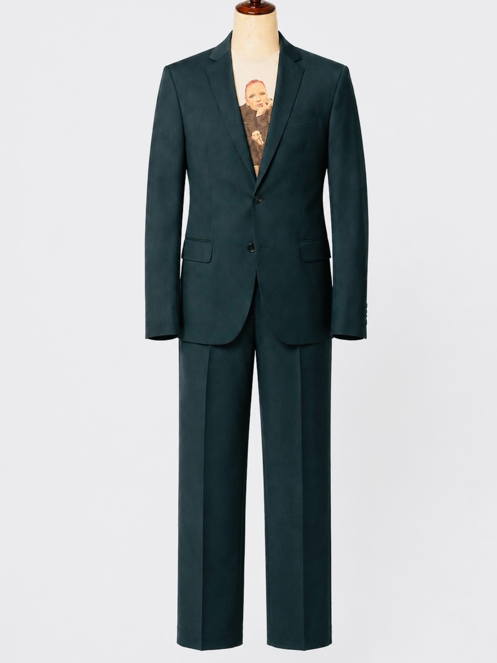 J. Ferrar dark teal blue super slim suit jacket 42L and pants 34/32